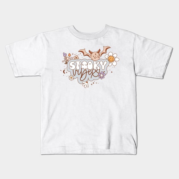 Spooky vibes cottage core design Kids T-Shirt by kuallidesigns